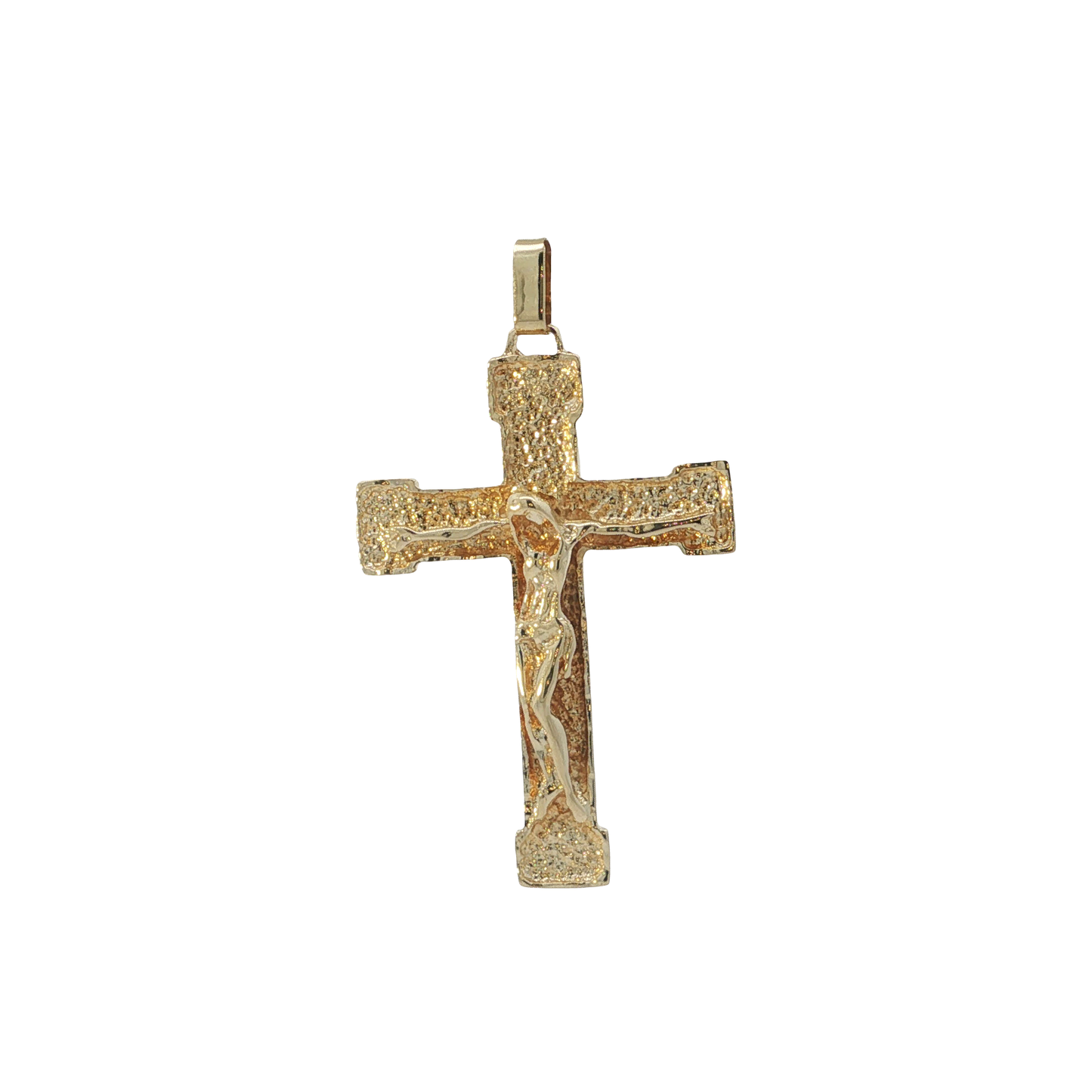 Anhänger "Kruzifix" Gelbgold 585 / 14 Karat L: 44,5 mm Nr. 7167
