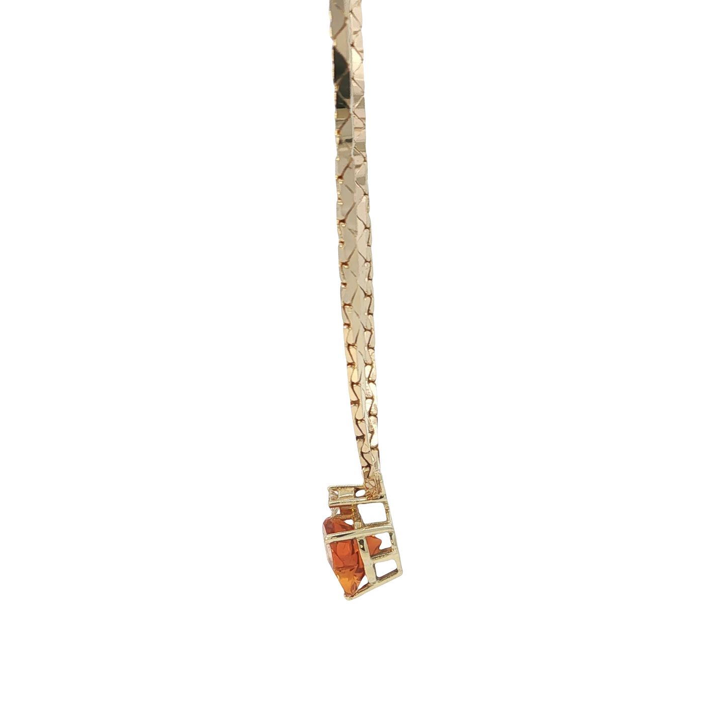 Collier Gelbgold 585 / 14 Karat mit Brill. L: 45 cm Nr. 7124