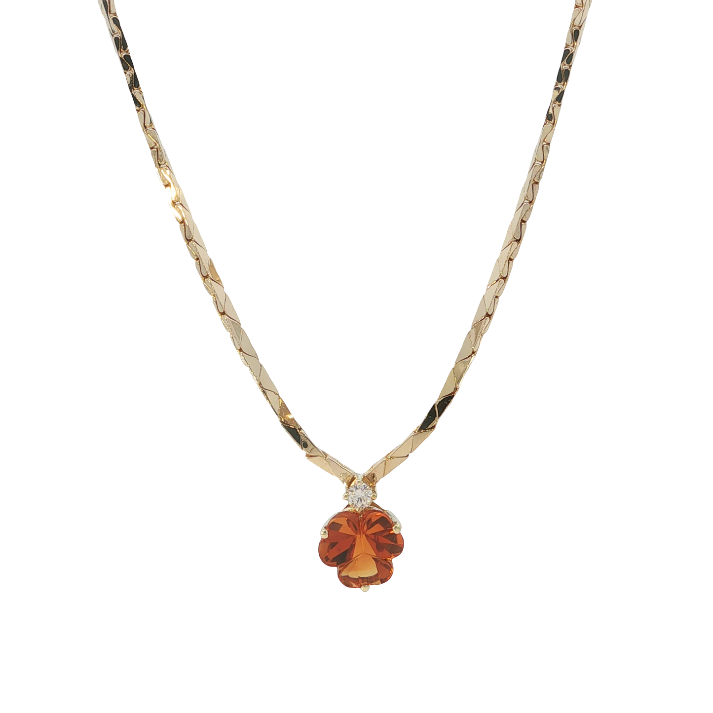 Collier Gelbgold 585 / 14 Karat mit Brill. L: 45 cm Nr. 7124