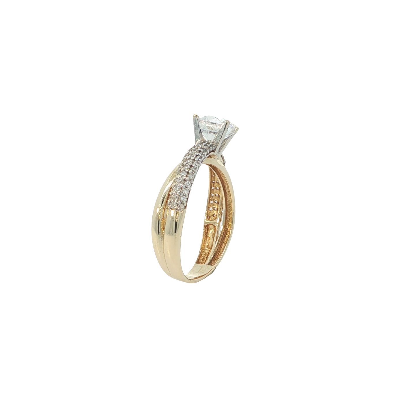 Ring Bicolor 585 / 14 Karat Gr. 51 Nr. 7176