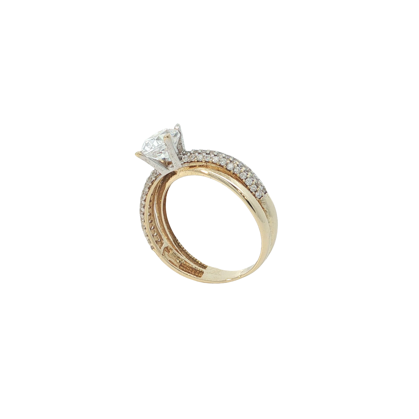 Ring Bicolor 585 / 14 Karat Gr. 51 Nr. 7176