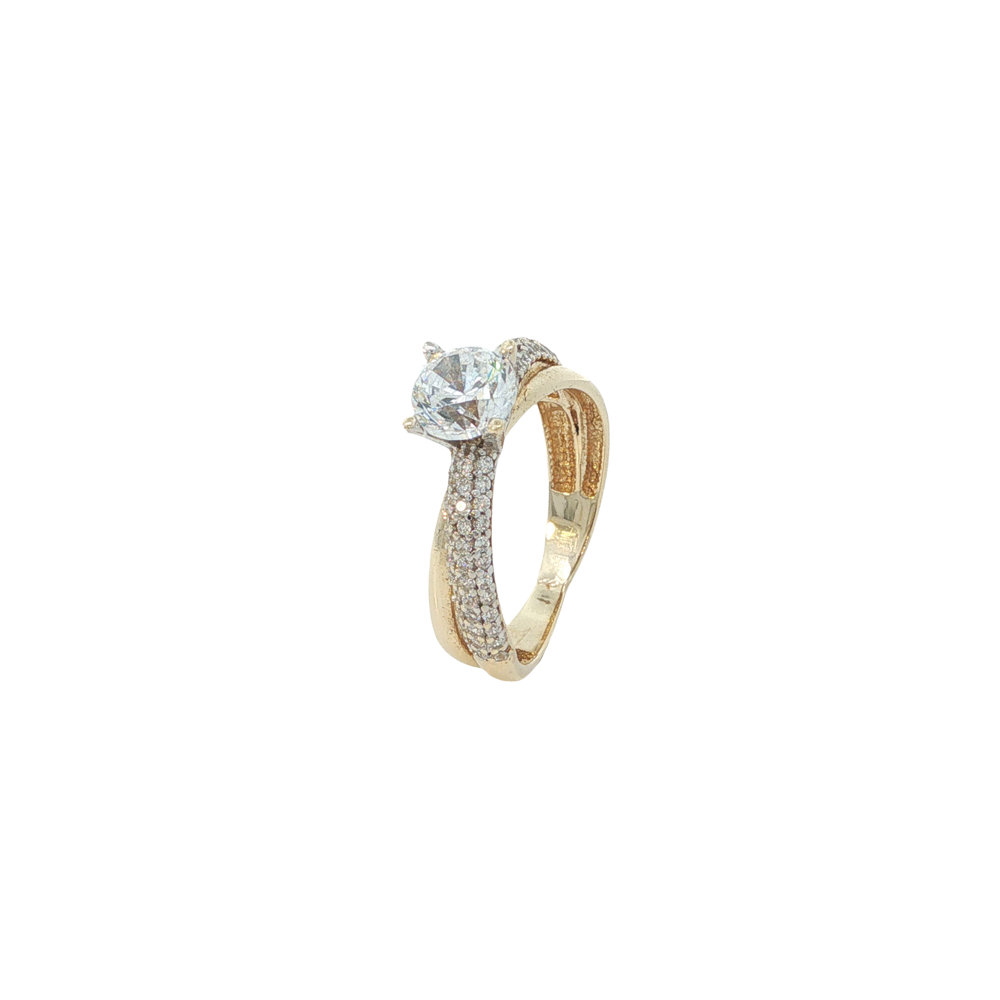 Ring Bicolor 585 / 14 Karat Gr. 51 Nr. 7176