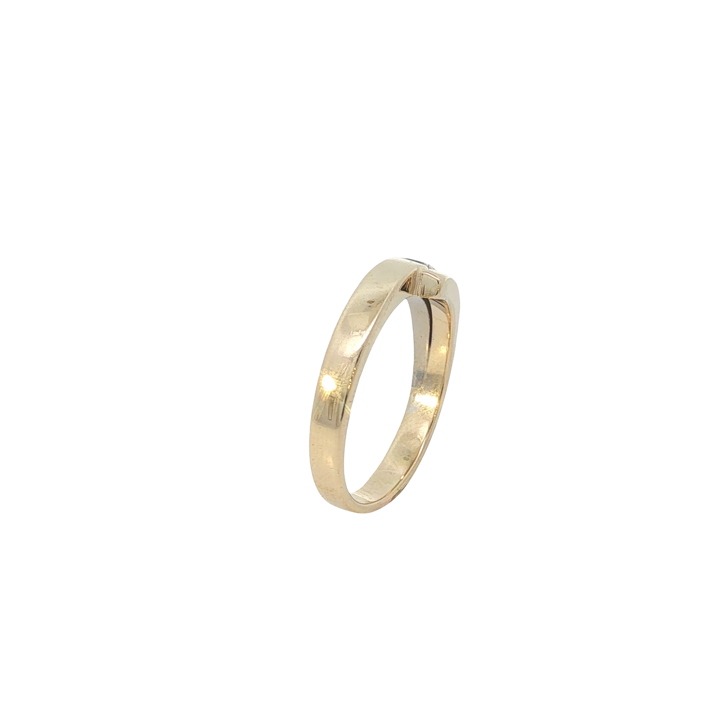 Solitärring Bicolor 585 / 14 Karat mit Brill. 0,20 ct Gr. 55 Nr. 7104