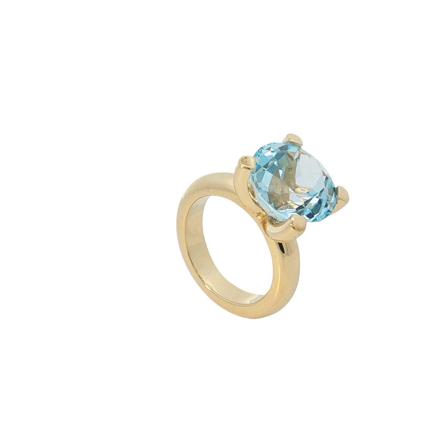 Ring Gelbgold 750 / 18 Karat mit Aquamarin ca. 7,4 ct Gr. 55 Nr. 7174
