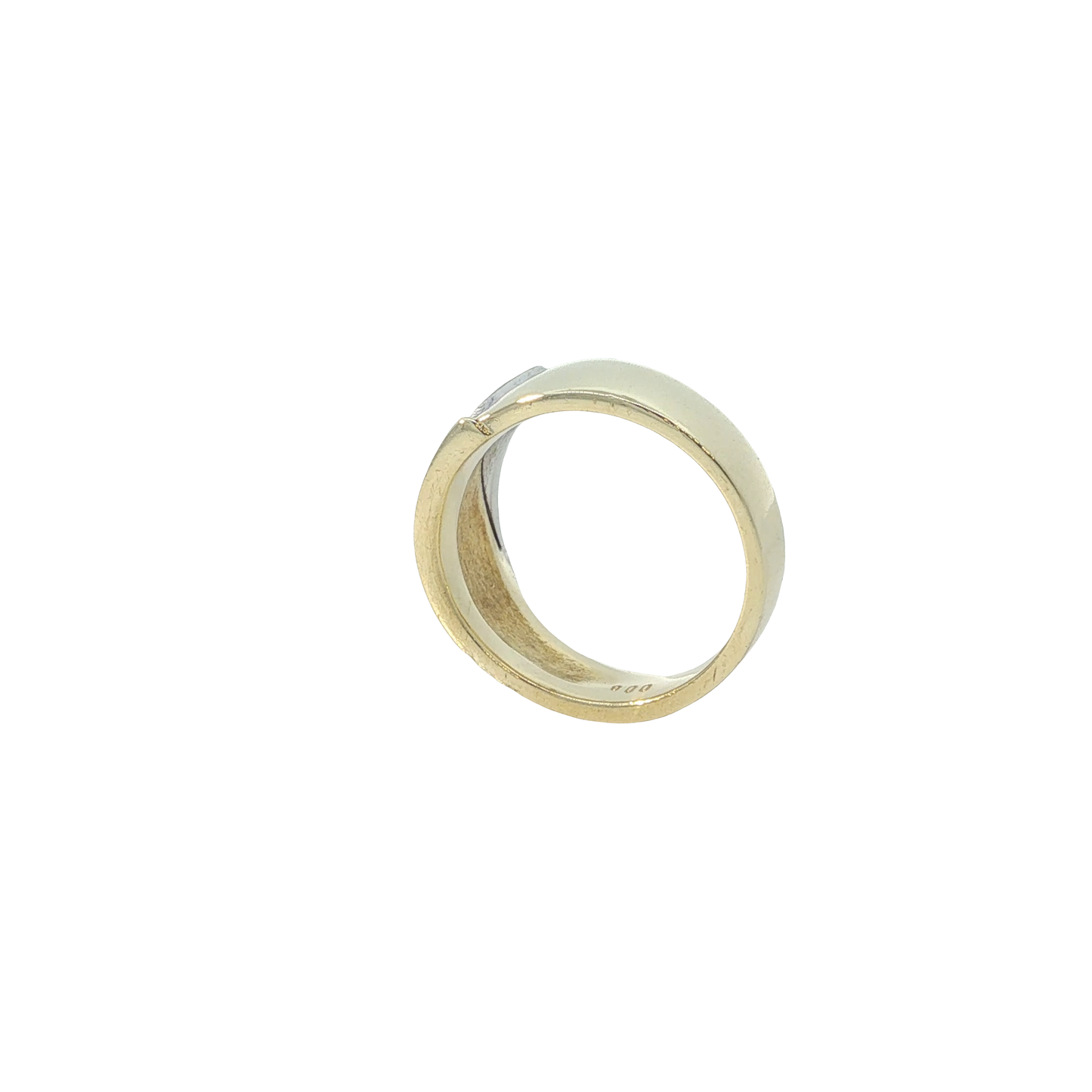 Ring Bicolor 585 / 14 Karat mit Brill. Gr. 55 Nr. 7132