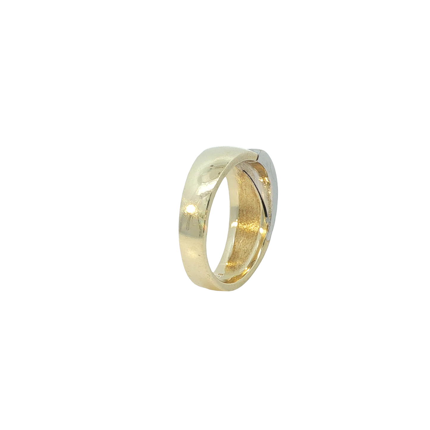Ring Bicolor 585 / 14 Karat mit Brill. Gr. 55 Nr. 7132