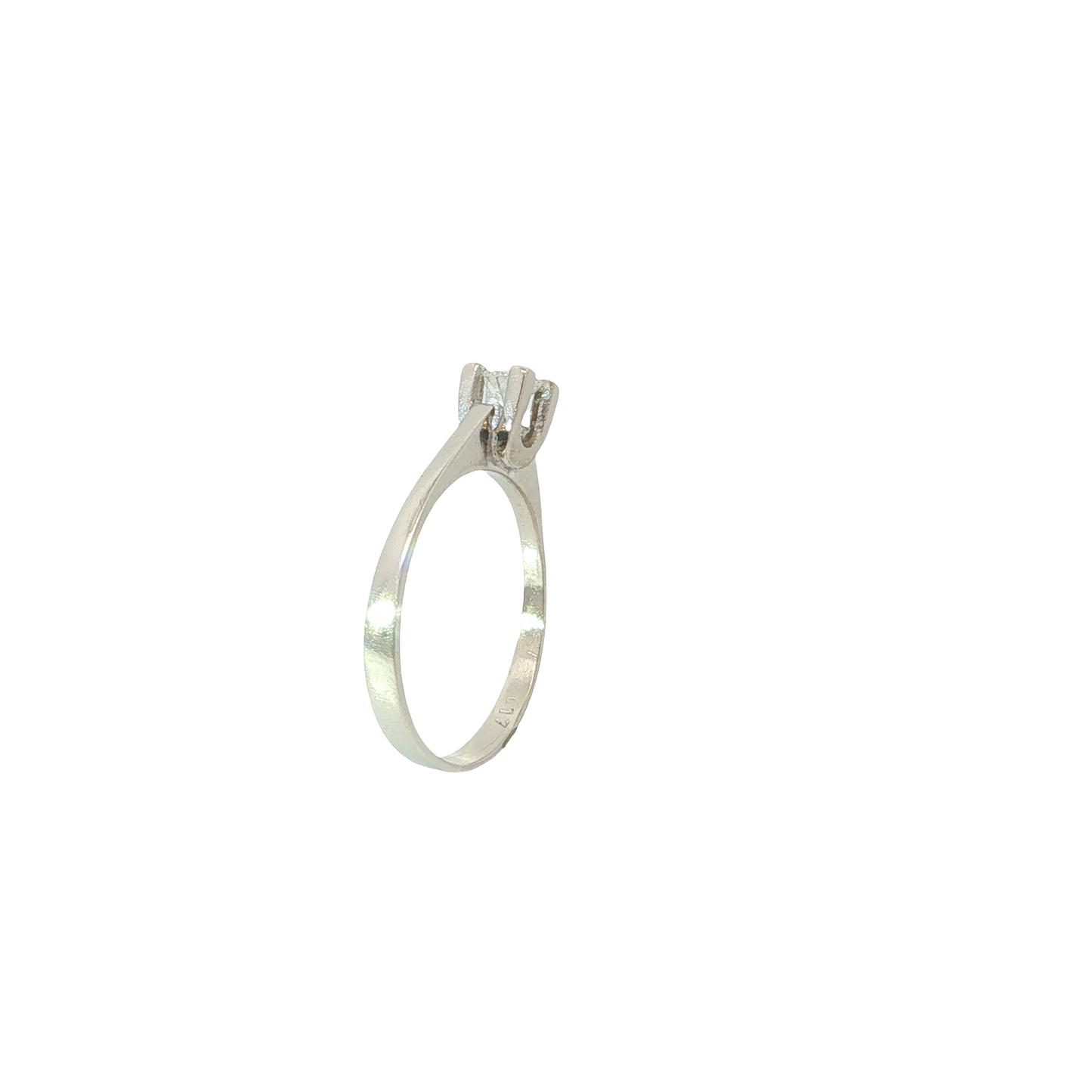 Solitärring Weißgold 585 / 14 Karat mit Brill. Gr. 52 Nr. 7171