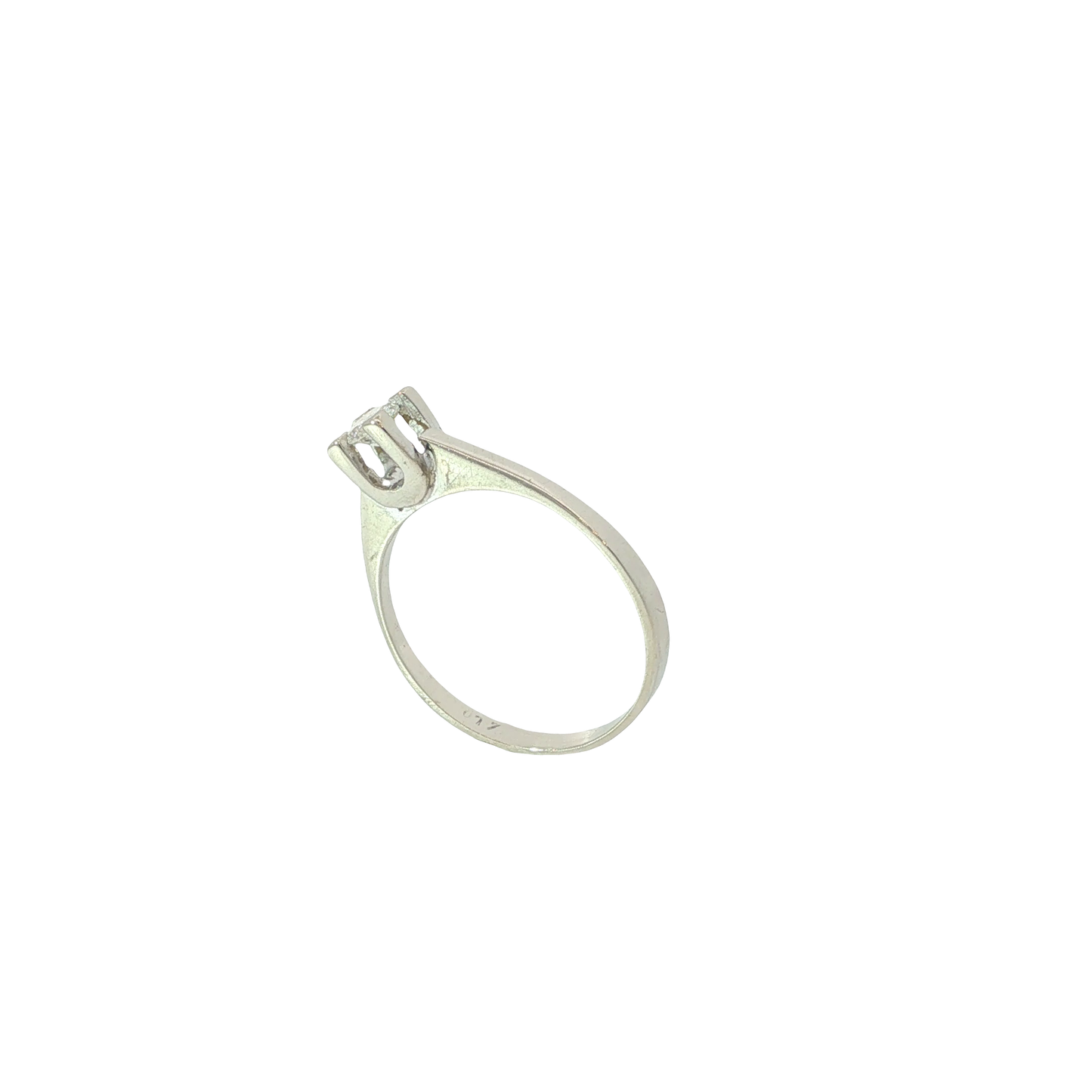 Solitärring Weißgold 585 / 14 Karat mit Brill. Gr. 52 Nr. 7171
