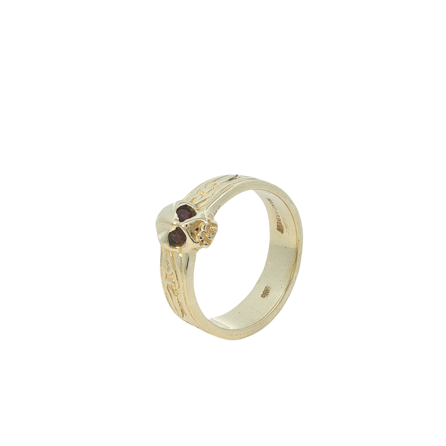 Ring Handarbeit "Totenkopf" Gelbgold 585 / 14 Karat Gr. 59 Nr. 7106