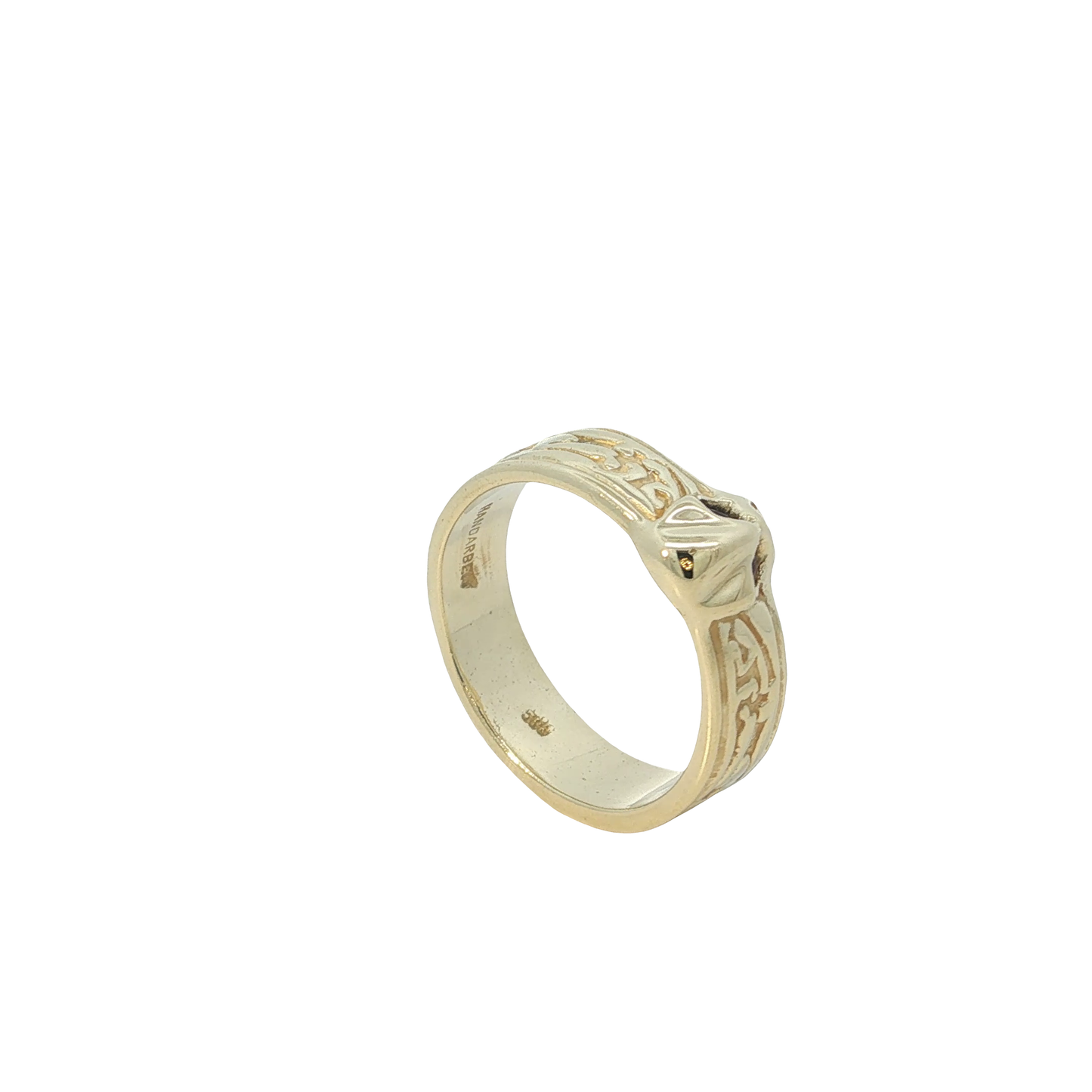Ring Handarbeit "Totenkopf" Gelbgold 585 / 14 Karat Gr. 59 Nr. 7106