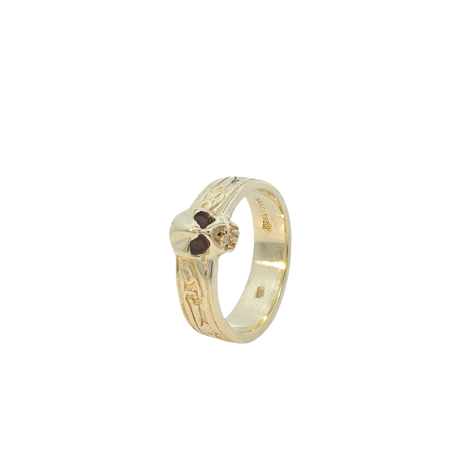 Ring Handarbeit "Totenkopf" Gelbgold 585 / 14 Karat Gr. 59 Nr. 7106