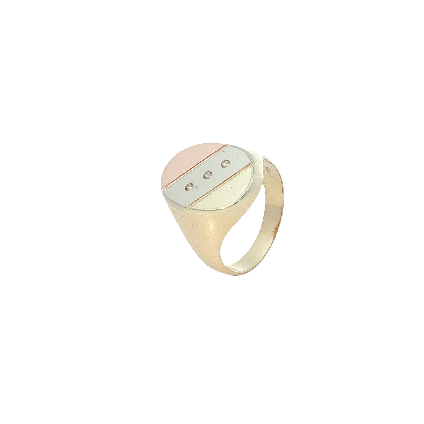 Ring Tricolor 585 / 14 Karat Gr. 57,5 Nr. 7110