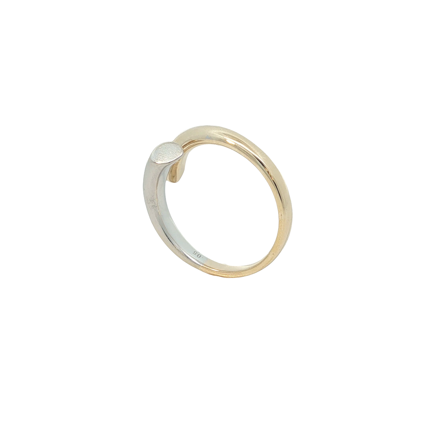 Ring Bicolor 585 / 14 Karat mit Brill. Gr. 61 Nr. 6809