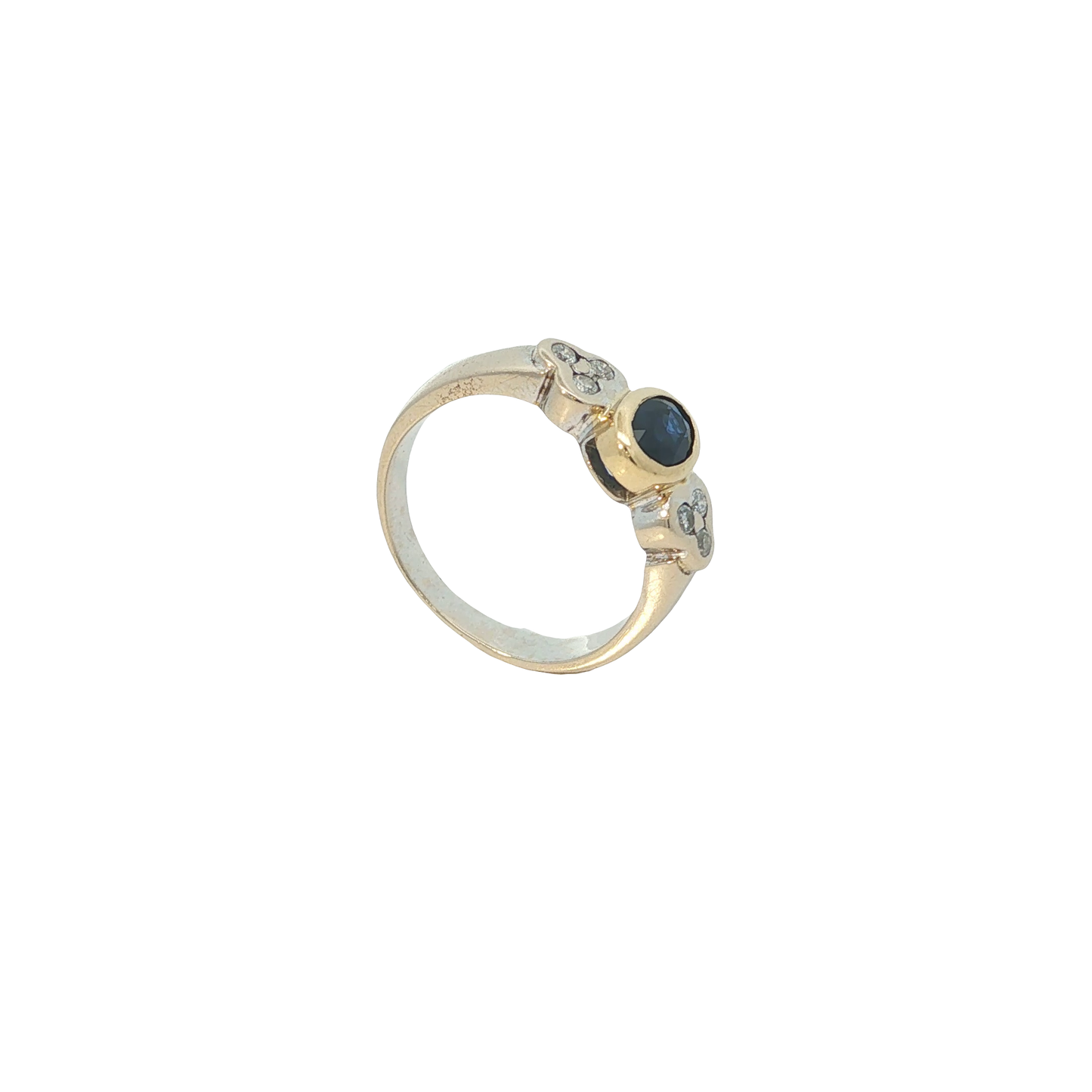 Ring Bicolor 750 / 18 Karat mit Brill. Gr. 54 Nr. 7188