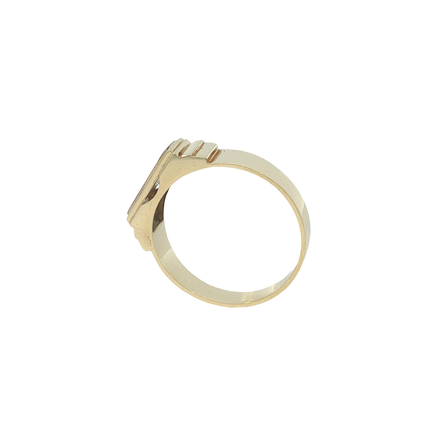 Ring Herren Gelbgold 585 / 14 Karat mit Brill. Gr. 60 Nr. 7070