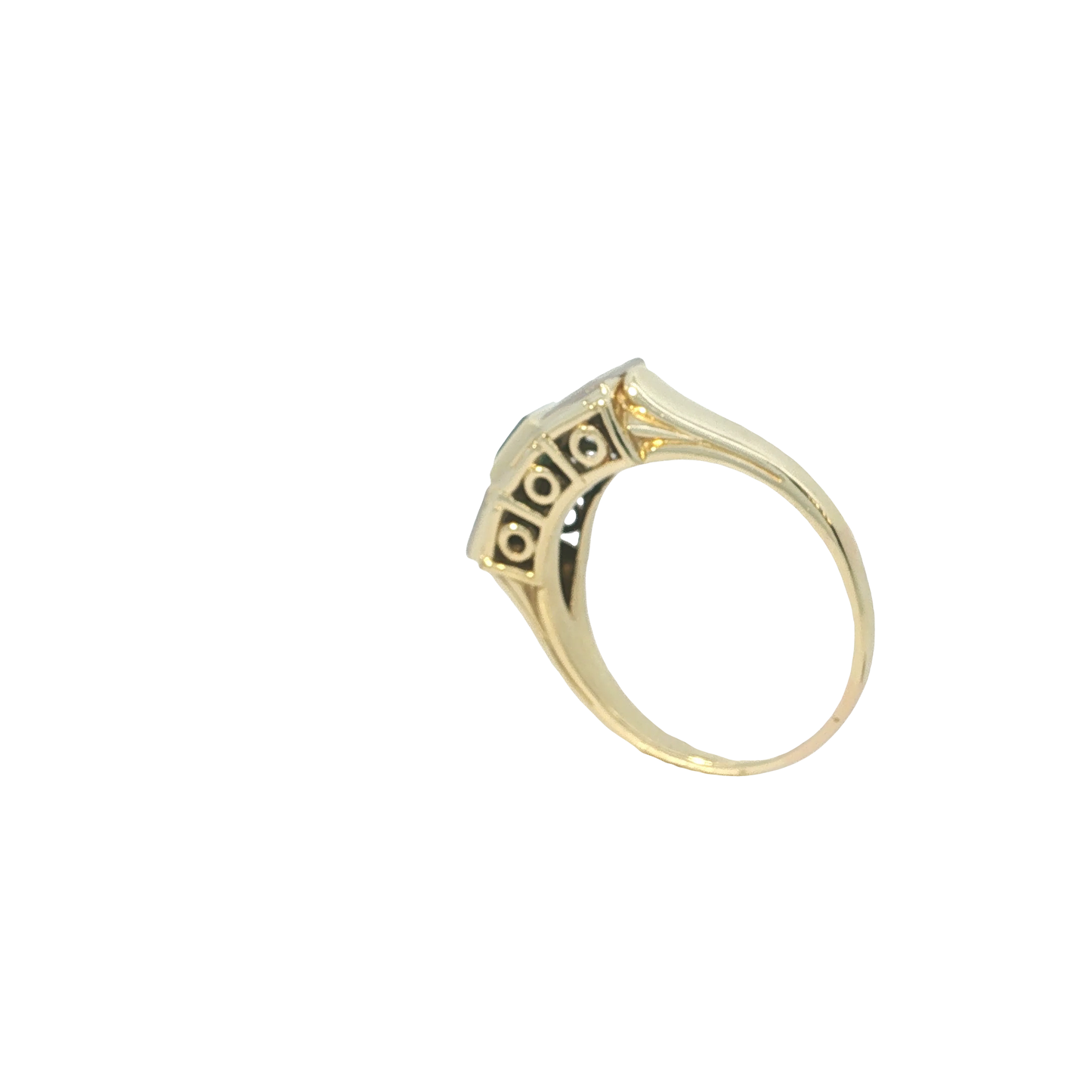 Ring Bicolor 585 / 14 Karat mit Brill. Gr. 61 Nr. 6802