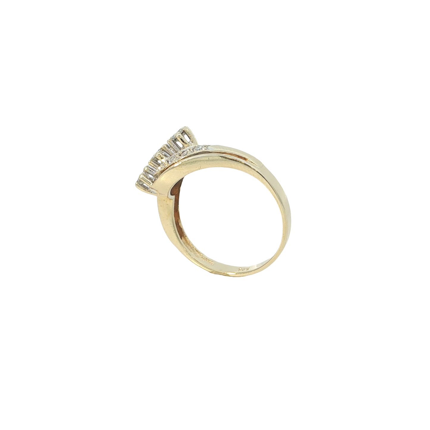 Ring Gelbgold 585 / 14 Karat mit Brill. und Dia. Gr. 53 Nr. 7180