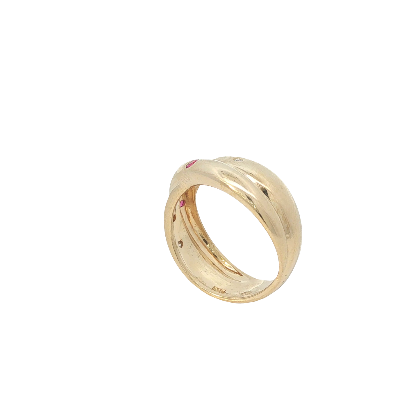 Ring Gelbgold 585 / 14 Karat mit Brill. Gr. 54 Nr. 7131