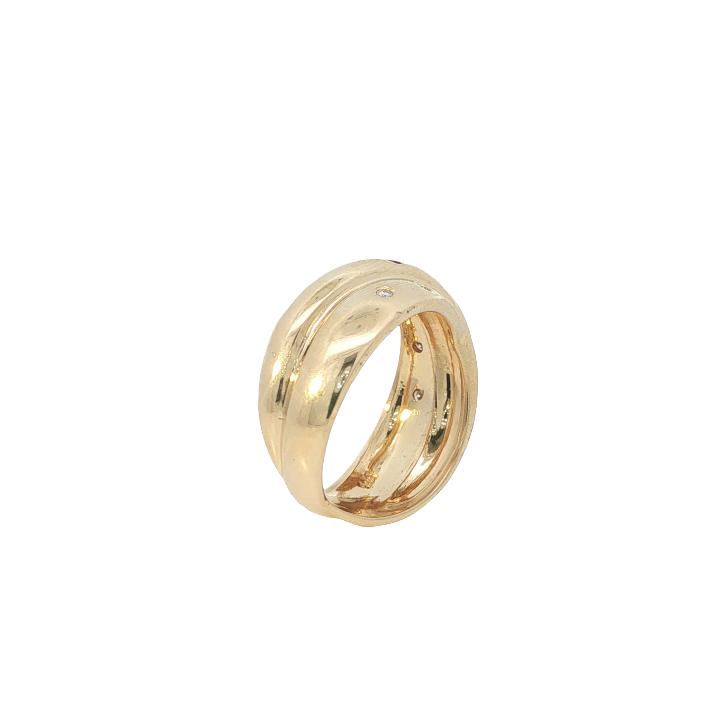 Ring Gelbgold 585 / 14 Karat mit Brill. Gr. 54 Nr. 7131