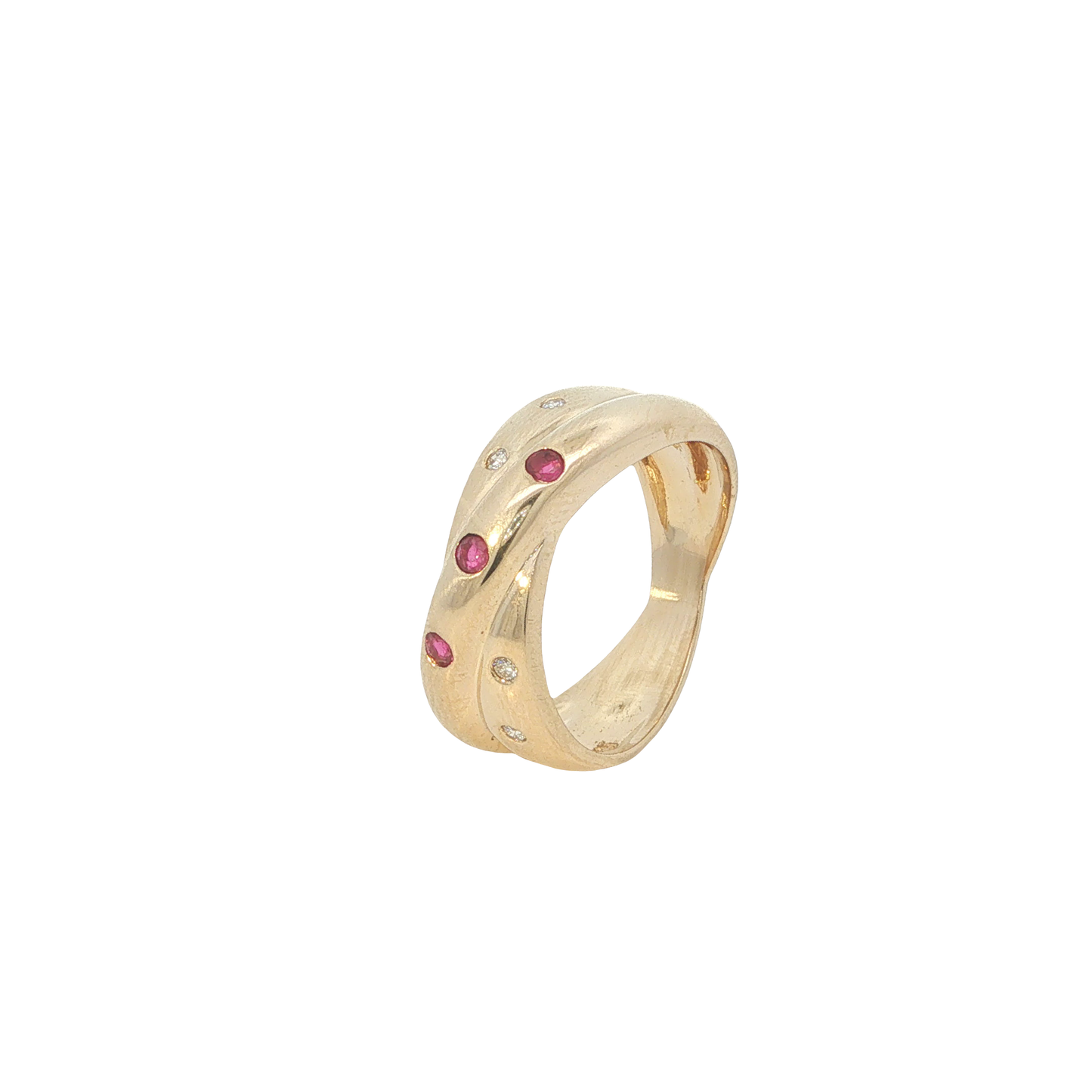 Ring Gelbgold 585 / 14 Karat mit Brill. Gr. 54 Nr. 7131