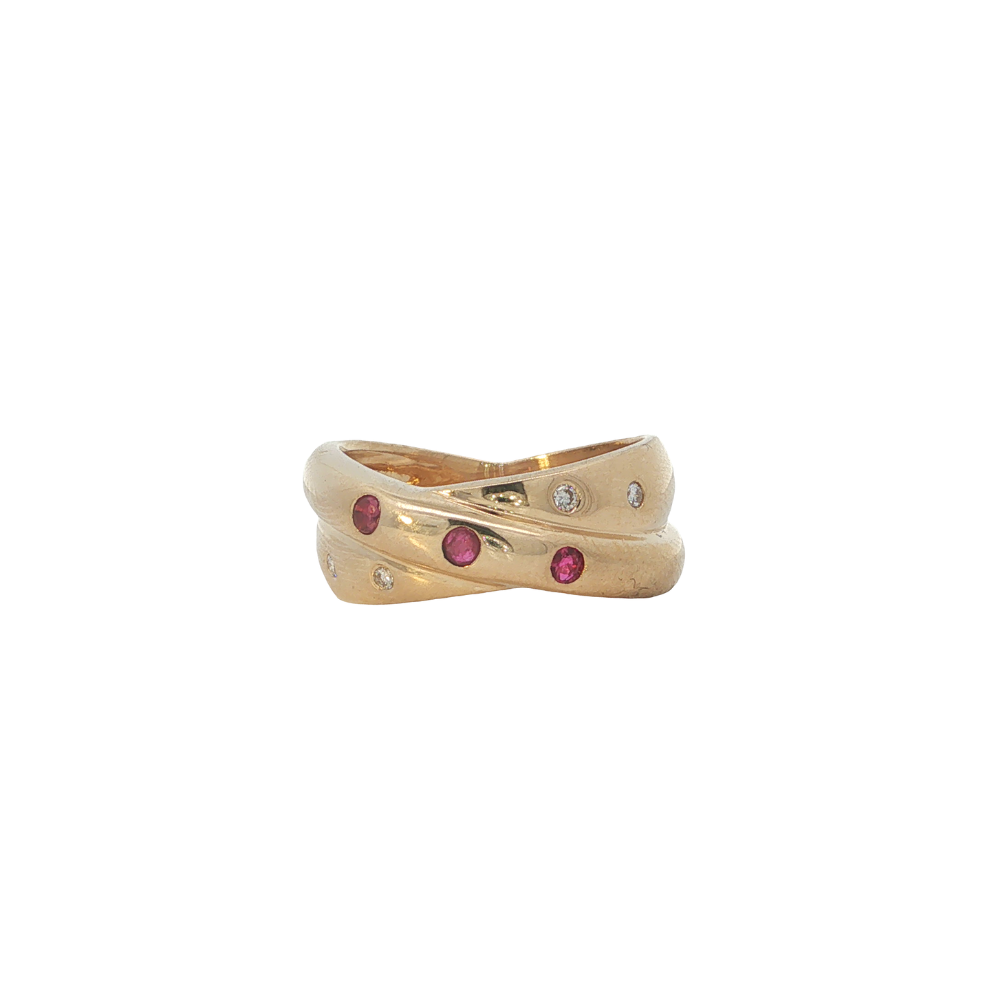 Ring Gelbgold 585 / 14 Karat mit Brill. Gr. 54 Nr. 7131