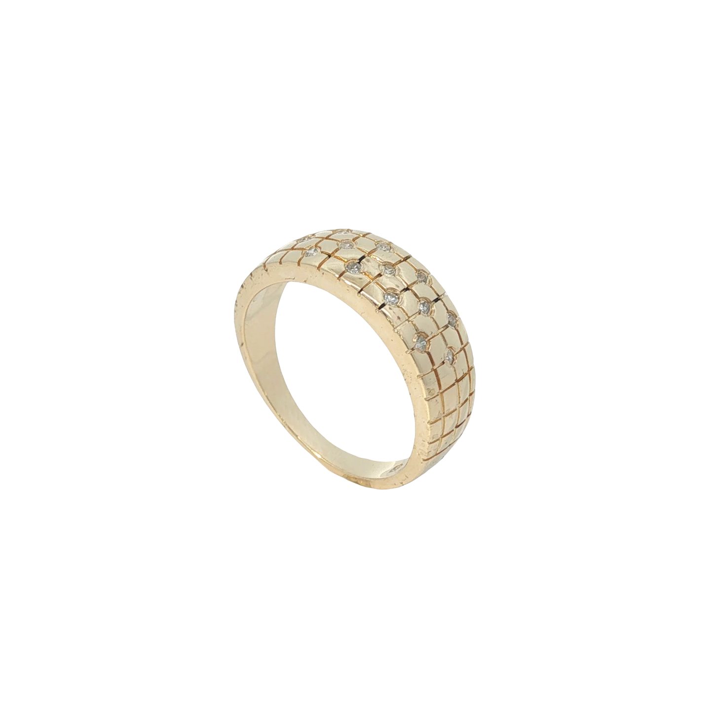 Ring Gelbgold 585 / 14 Karat mit Brill. Gr. 59,5 Nr. 7194