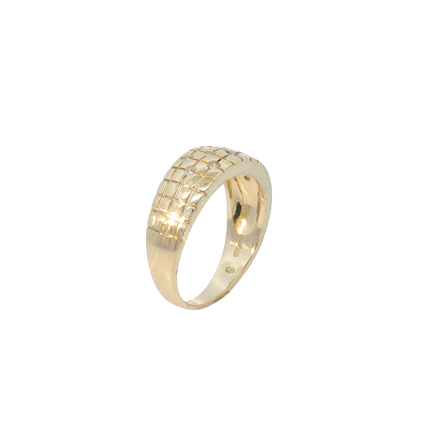 Ring Gelbgold 585 / 14 Karat mit Brill. Gr. 59,5 Nr. 7194
