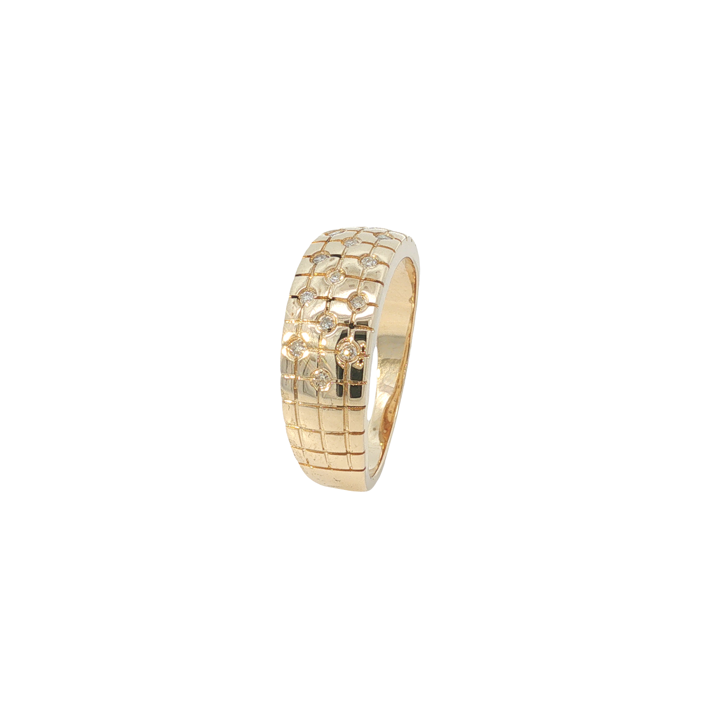 Ring Gelbgold 585 / 14 Karat mit Brill. Gr. 59,5 Nr. 7194