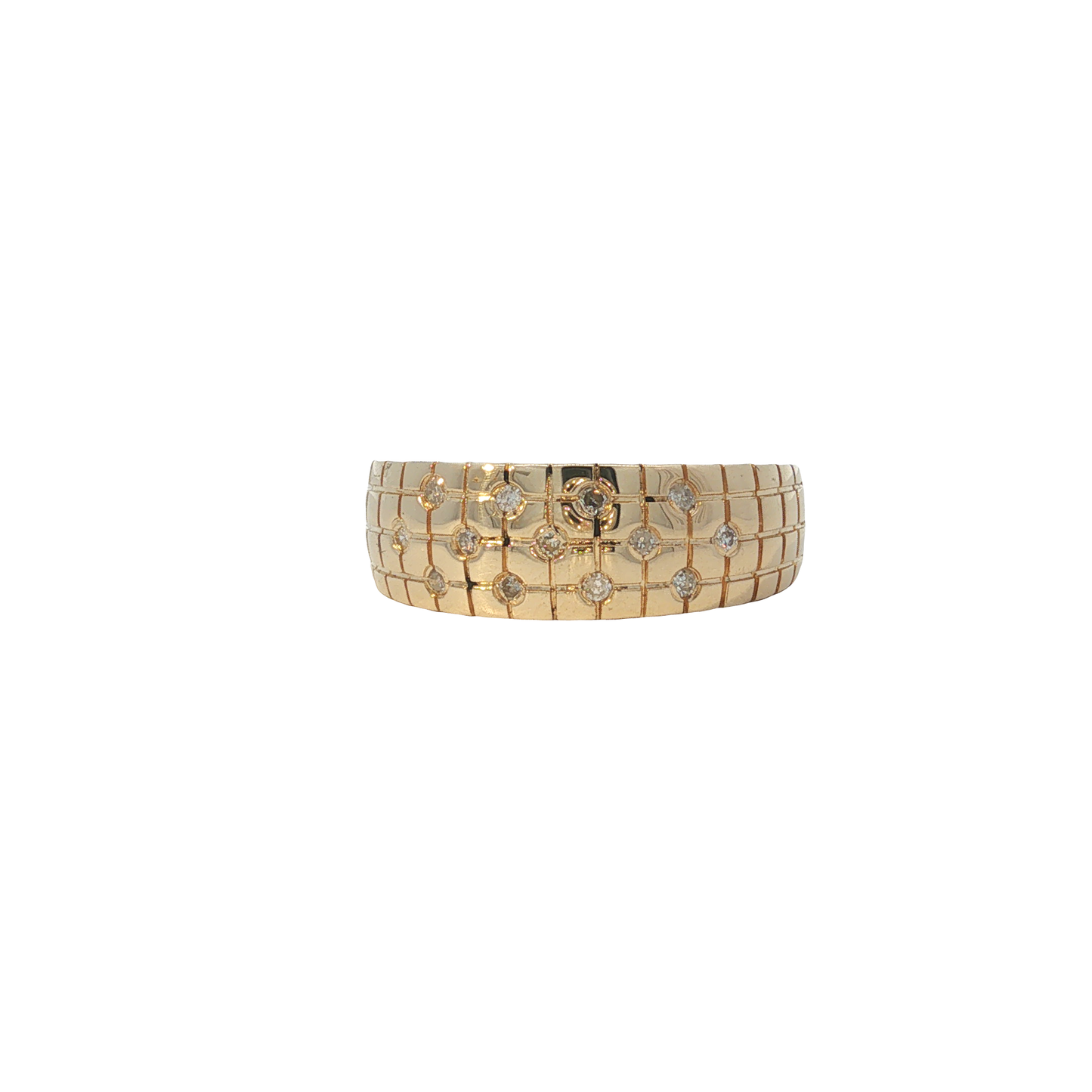 Ring Gelbgold 585 / 14 Karat mit Brill. Gr. 59,5 Nr. 7194