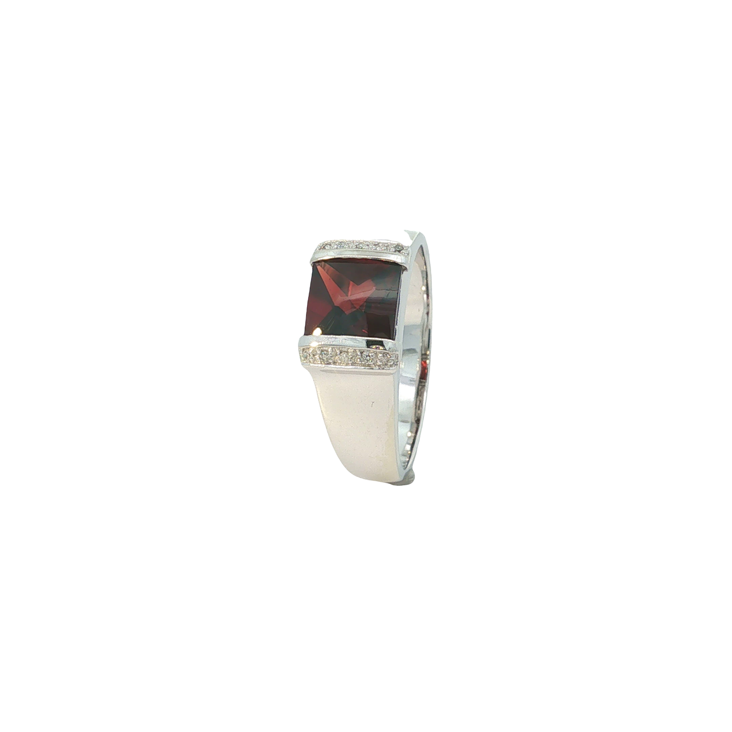 Ring Weißgold 585 / 14 Karat mit Brill. Gr. 62,5 Nr. 7193