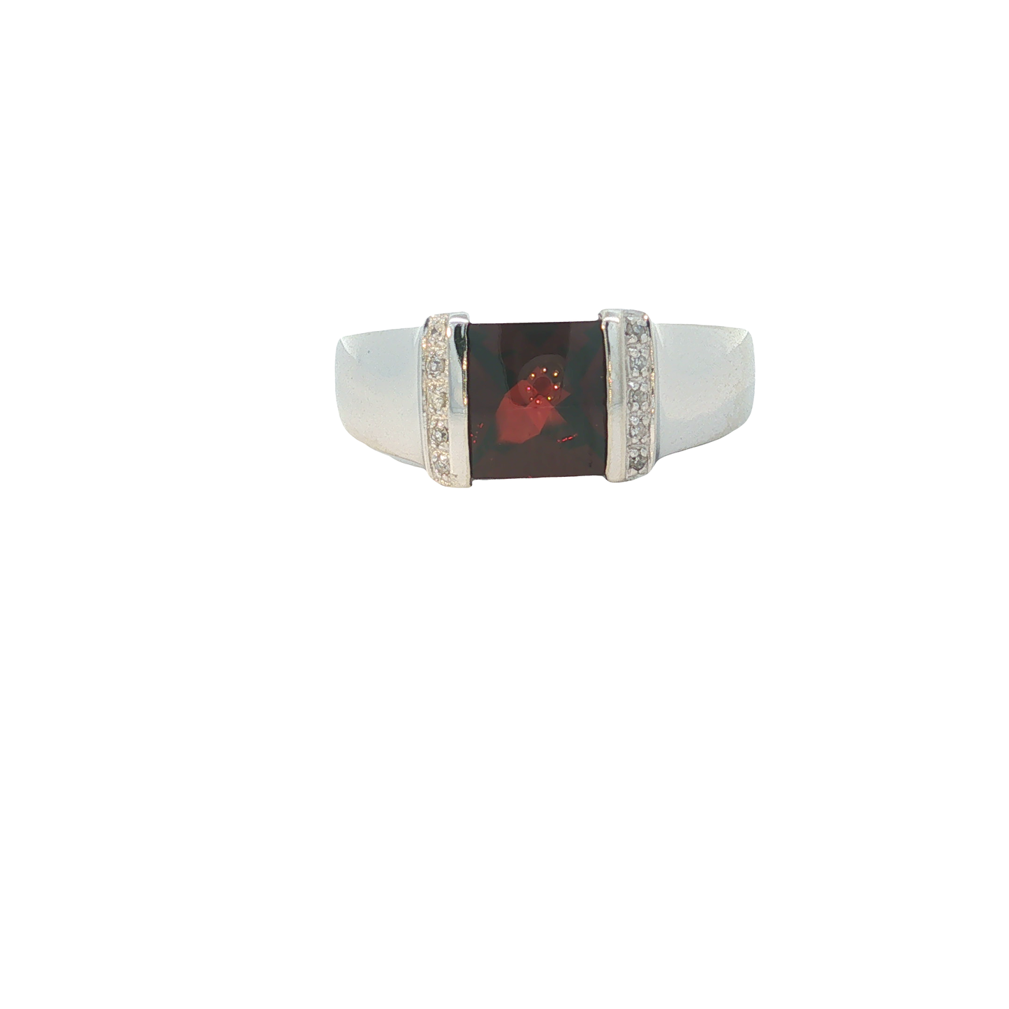 Ring Weißgold 585 / 14 Karat mit Brill. Gr. 62,5 Nr. 7193