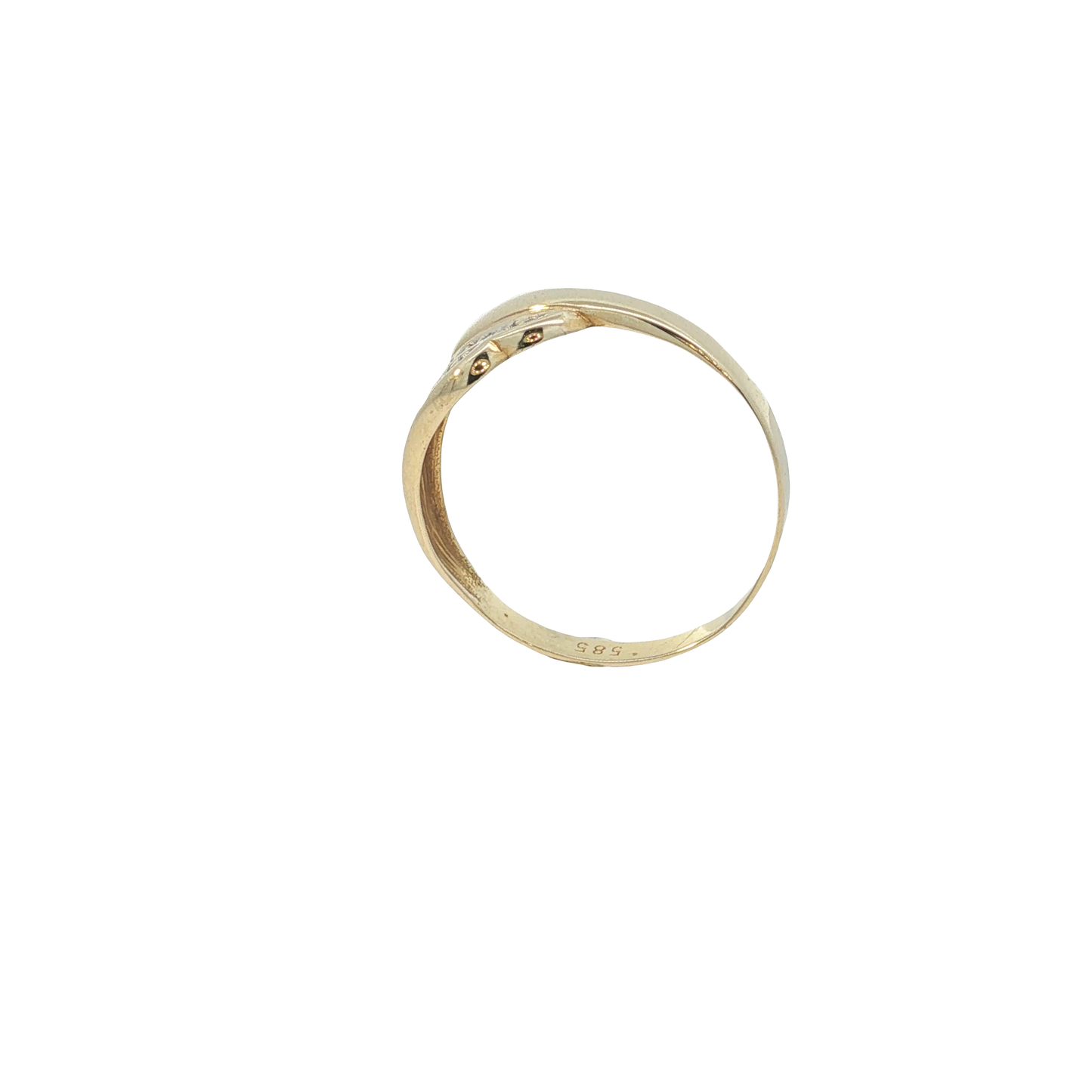 Ring Gelbgold 585 / 14 Karat Gr. 59 mit Brill. Nr. 6807
