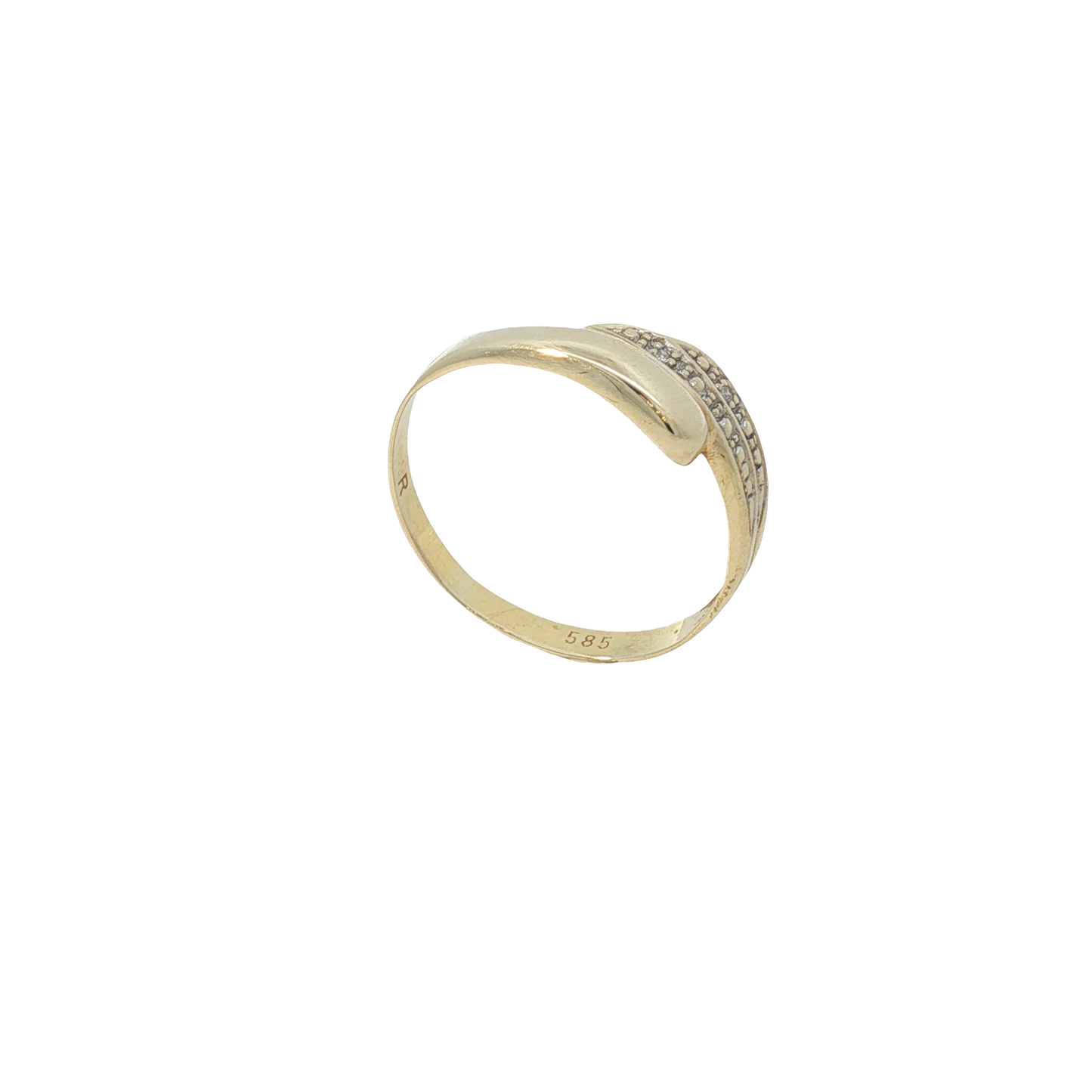 Ring Gelbgold 585 / 14 Karat Gr. 59 mit Brill. Nr. 6807