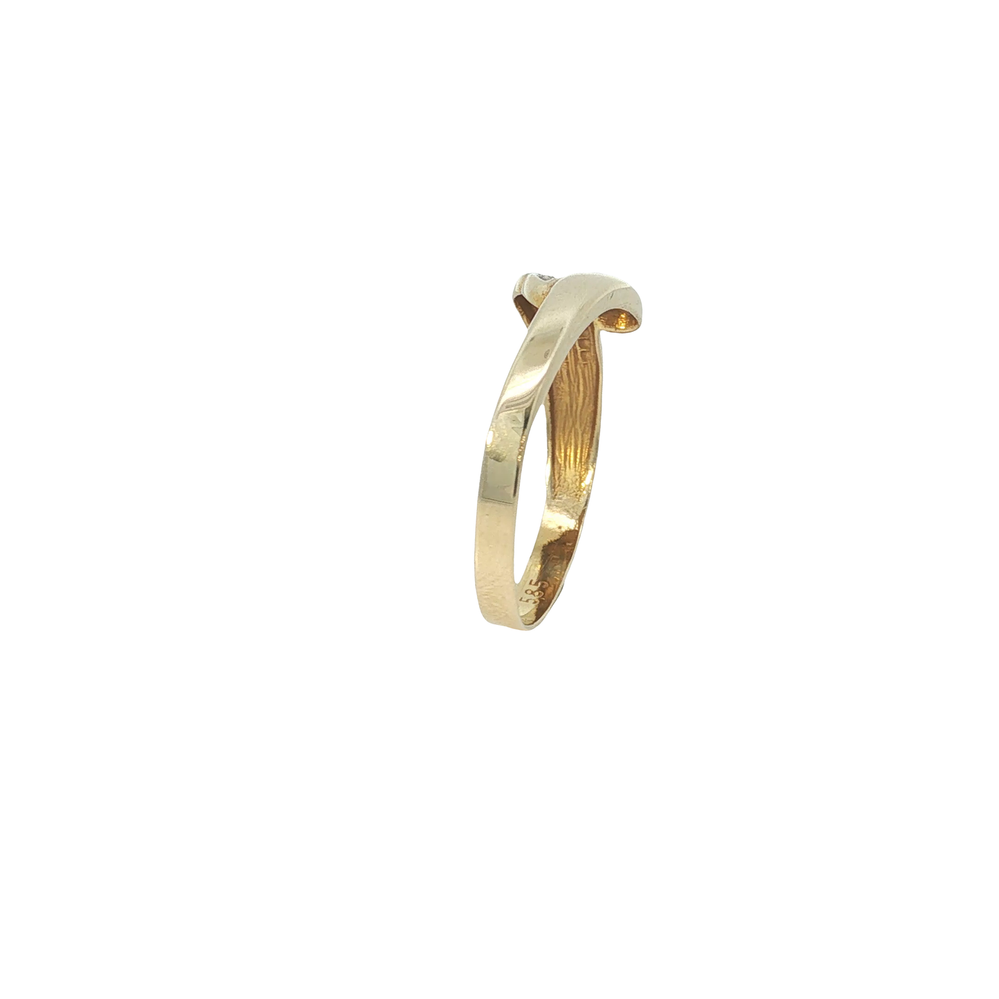 Ring Gelbgold 585 / 14 Karat Gr. 59 mit Brill. Nr. 6807