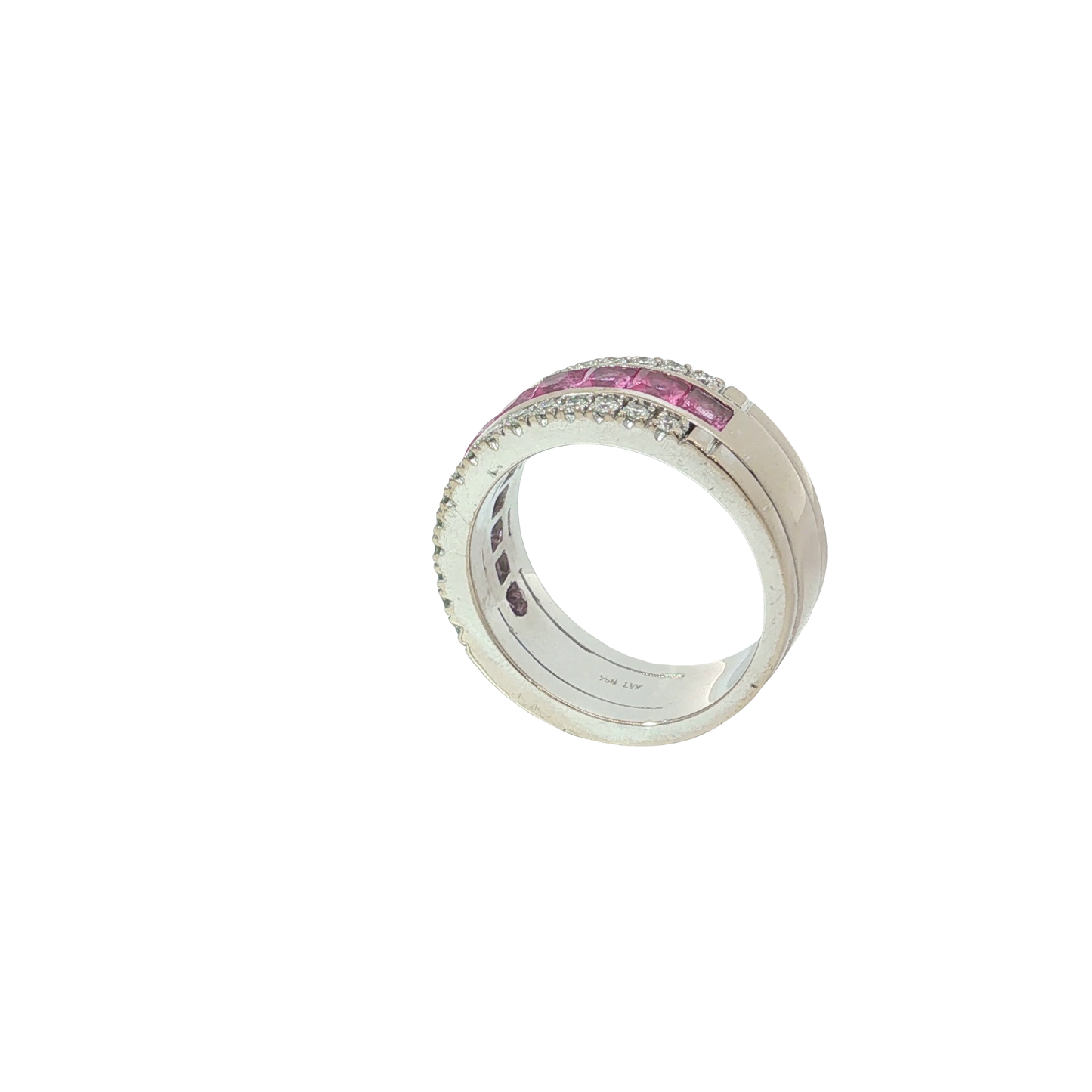 Ring Weißgold 750 / 18 Karat mit Saphiren und Brill. Gr. 56 Nr. 7116