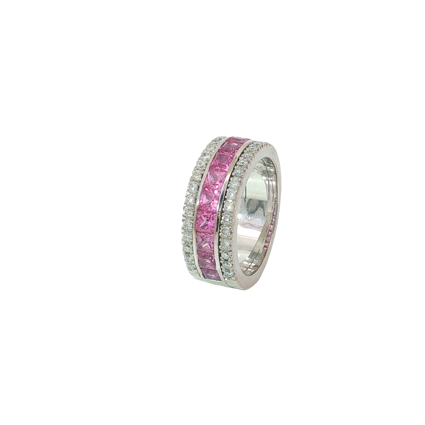 Ring Weißgold 750 / 18 Karat mit Saphiren und Brill. Gr. 56 Nr. 7116