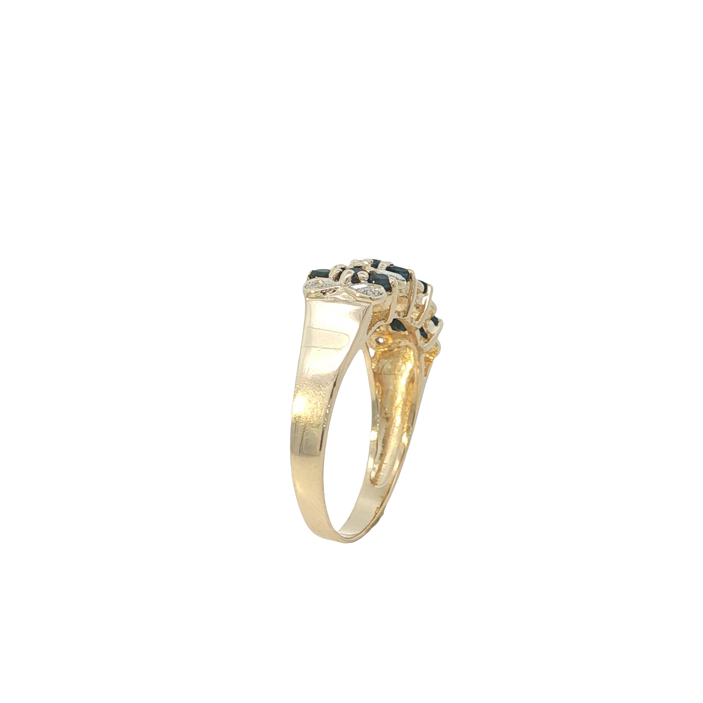 Ring Bicolor 585 / 14 Karat mit Brill. Gr. 58 Nr. 7112
