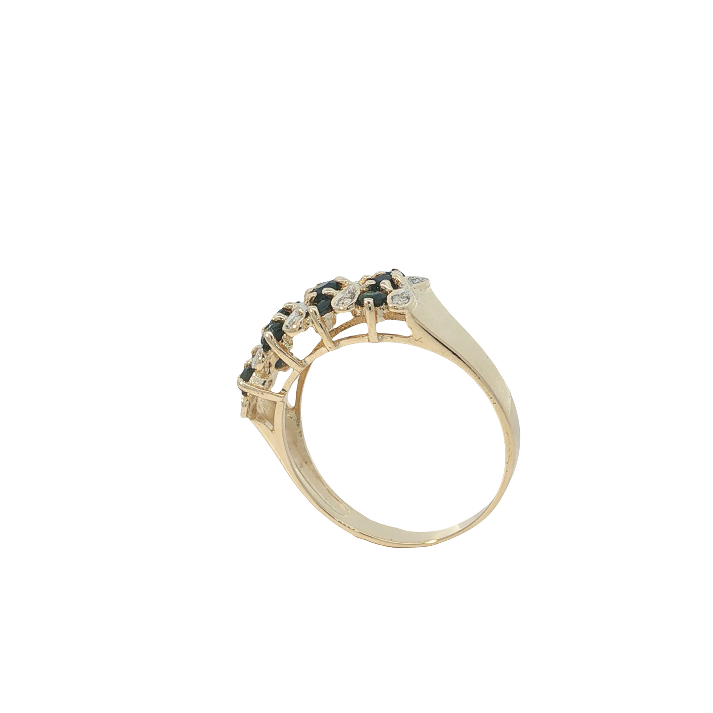 Ring Bicolor 585 / 14 Karat mit Brill. Gr. 58 Nr. 7112