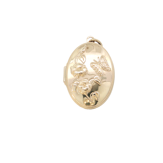 Anhänger "Medaillon" Gelbgold 375 / 9 Karat L: 34 mm Nr. 7202