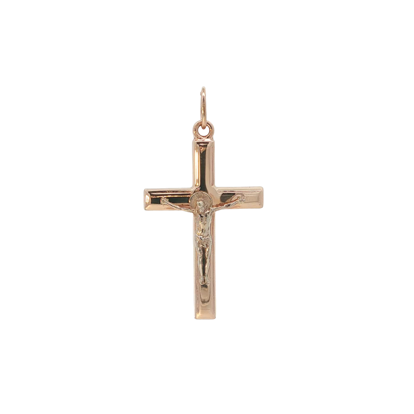Anhänger "Kreuz" Roségold 585 / 14 Karat L: 35 mm Nr. 7209