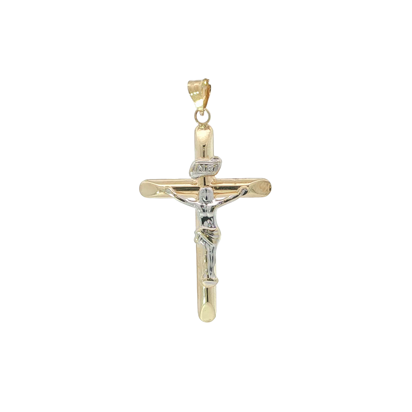 Anhänger "Kreuz" Bicolor 585 / 14 Karat L: 38 mm Nr. 7246