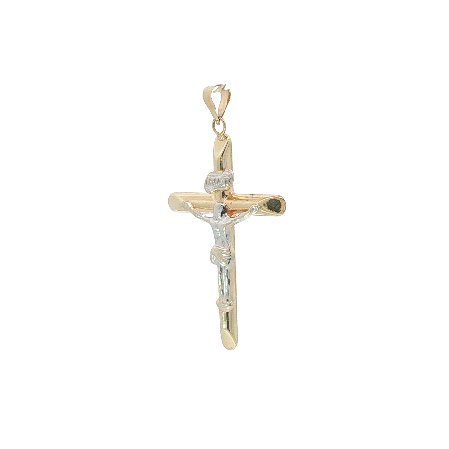 Anhänger "Kreuz" Bicolor 585 / 14 Karat L: 38 mm Nr. 7246