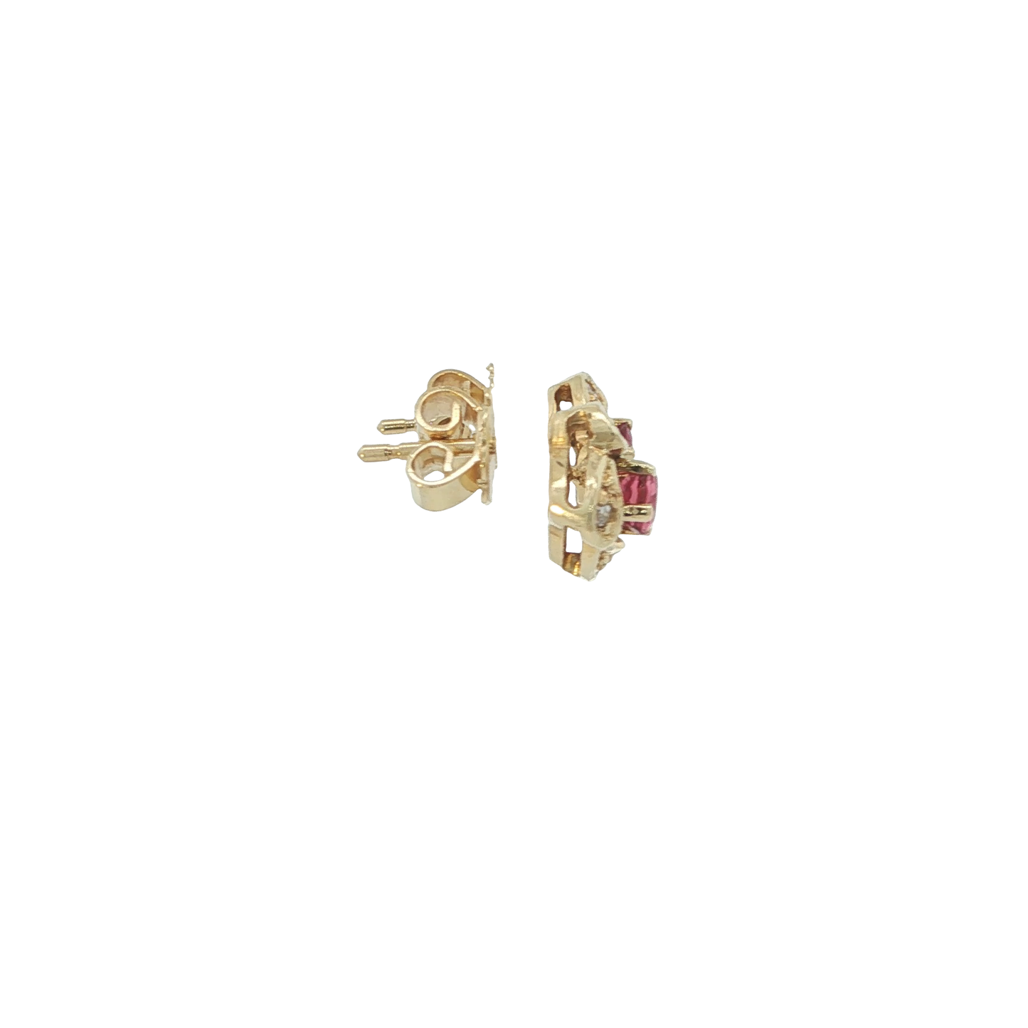 Ohrstecker Gelbgold 585 / 14 Karat mit Diamanten 7,3 mm Nr. 7243