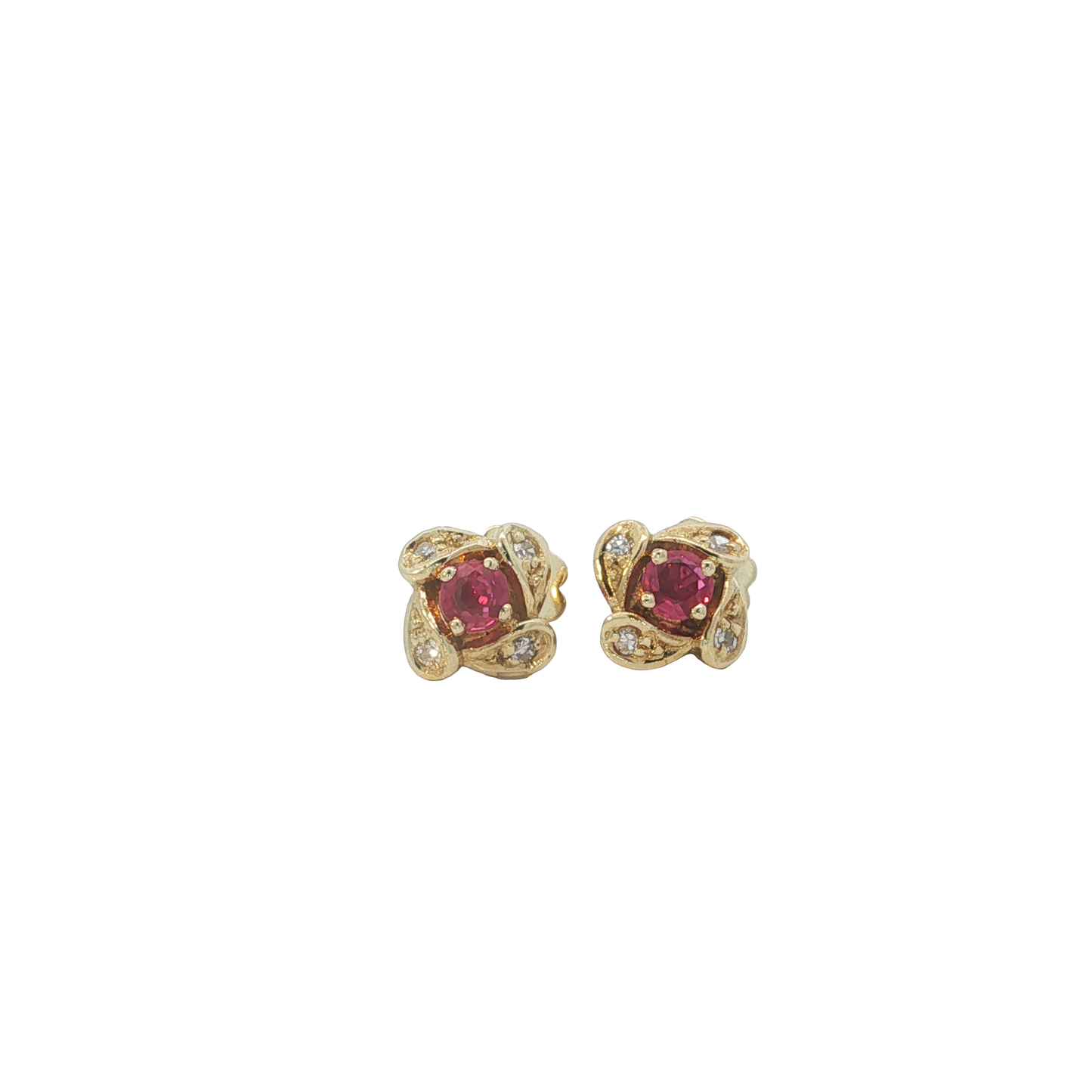 Ohrstecker Gelbgold 585 / 14 Karat mit Diamanten 7,3 mm Nr. 7243