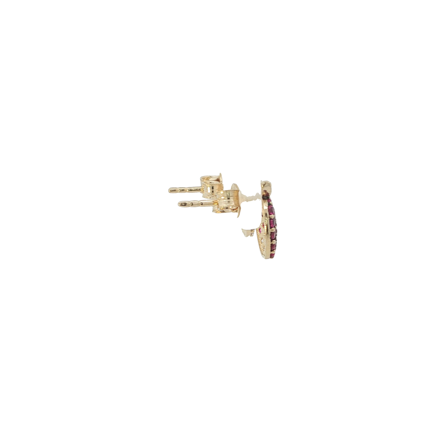 P. Ohrstecker "Apfel" Gelbgold 585 / 14 Karat 9,4mm Nr. 7244