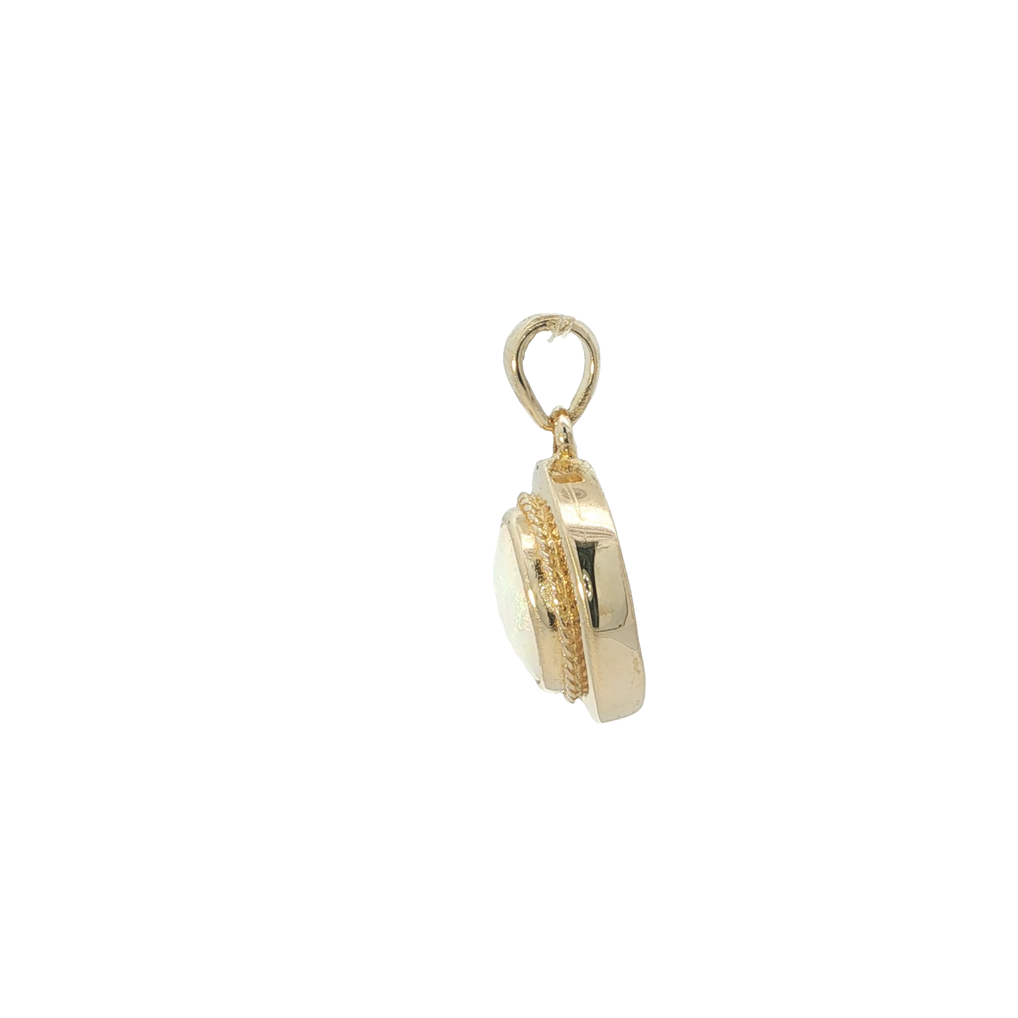 Anhänger Gelbgold 585 / 14 Karat mit Opal L: 24 mm Nr. 7253