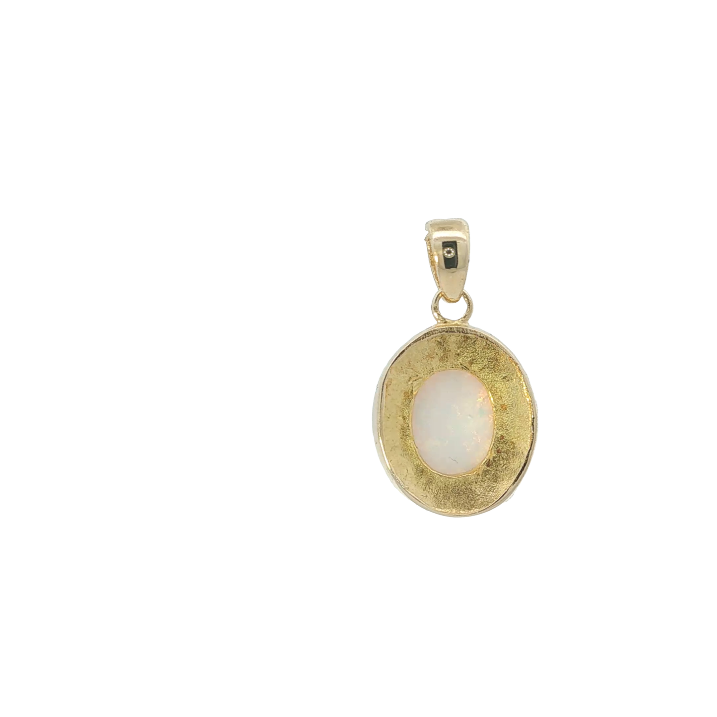 Anhänger Gelbgold 585 / 14 Karat mit Opal L: 24 mm Nr. 7253