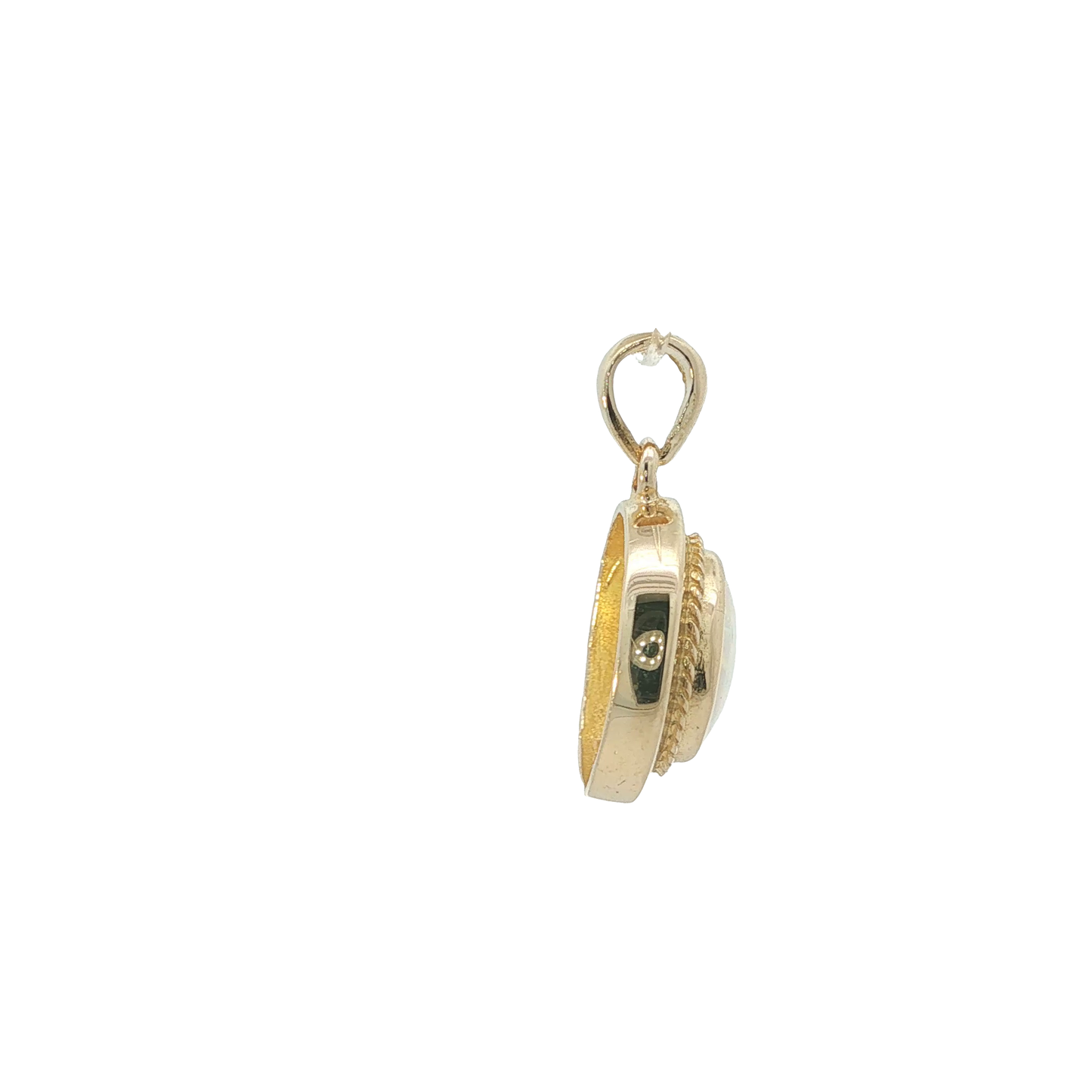 Anhänger Gelbgold 585 / 14 Karat mit Opal L: 24 mm Nr. 7253