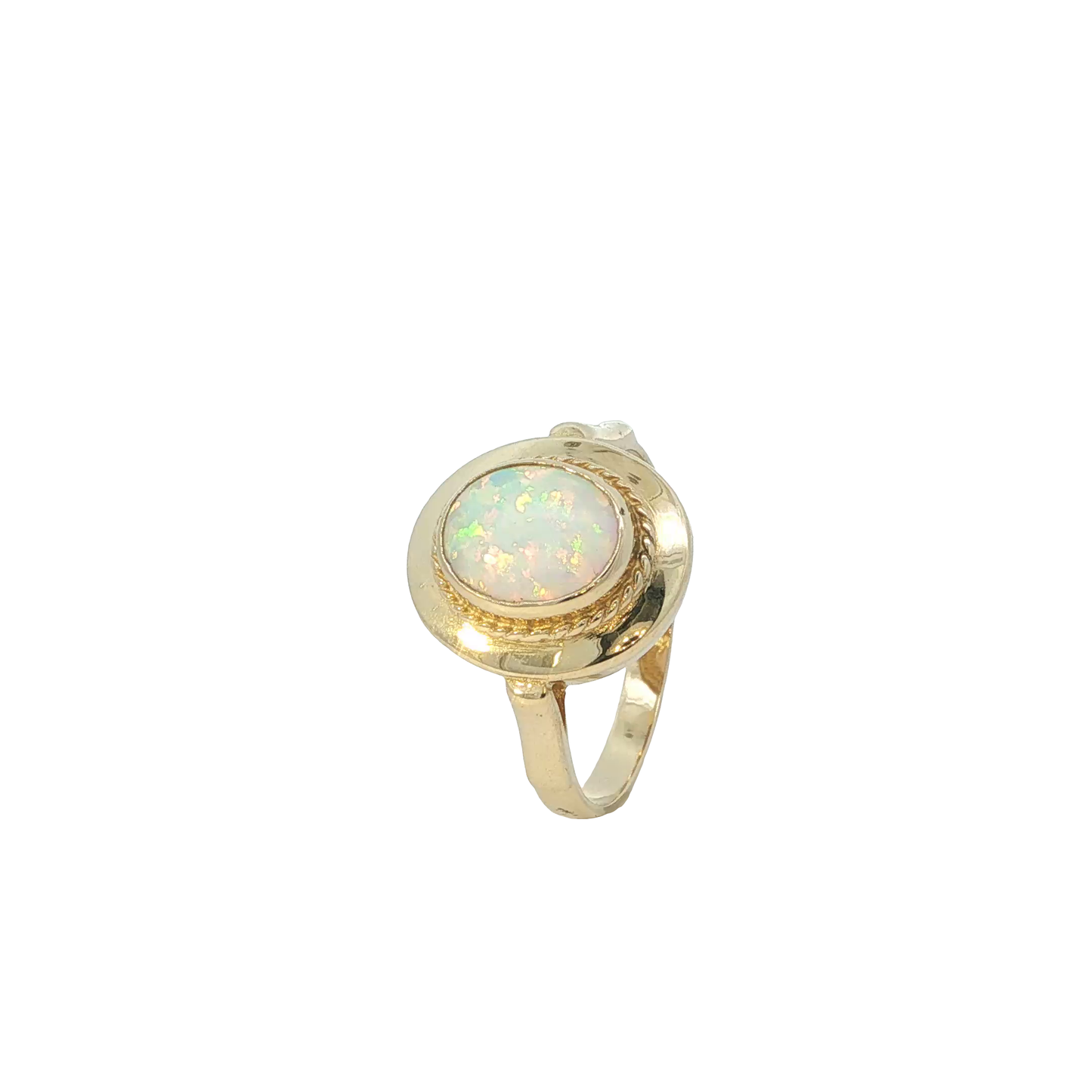 Ring Gelbgold 585 / 14 Karat mit Opal Gr. 62 Nr. 7254