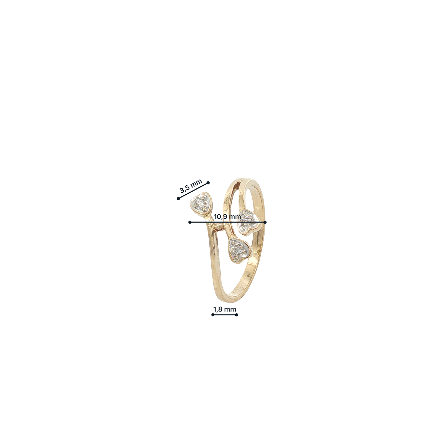 Ring Gelbgold 750 / 18 Karat mit Diamanten Gr. 54 Nr. 6933